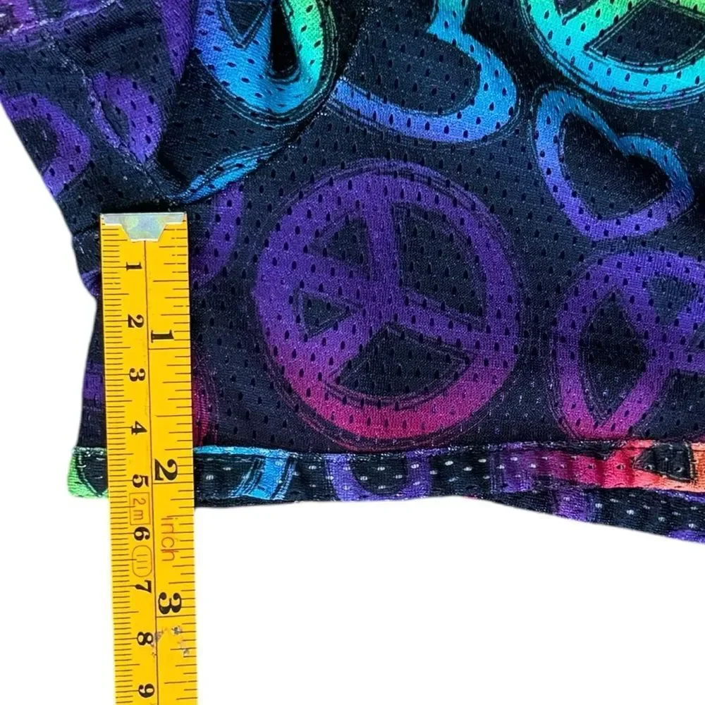 Children’s Place Girls Colorful Peace Sign Athletic Shorts. Youth Small. 5/6.